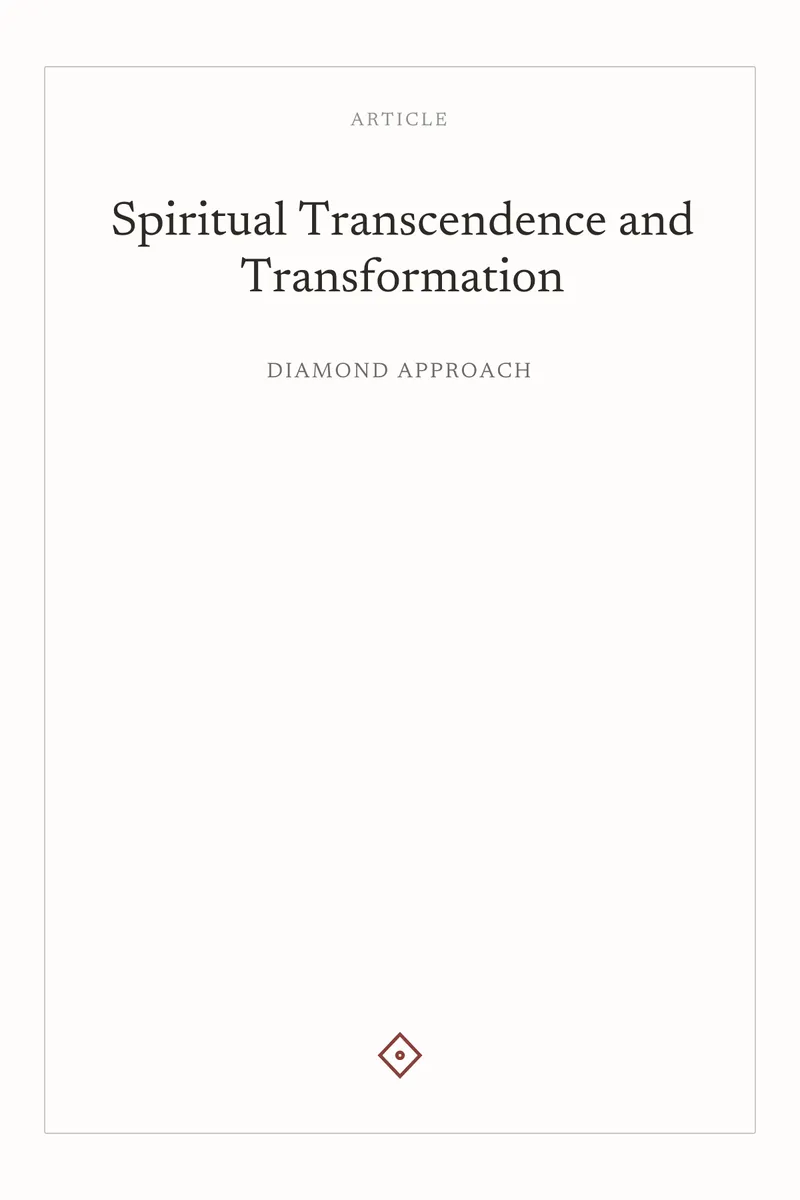Cover — Spiritual Transcendence and Transformation